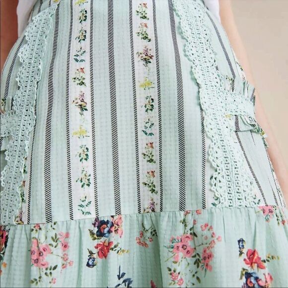 Anthropologie Hemant and Nandita Amour Floral Lace Skirt - Picture 3 of 11